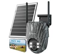 COCOCAM 24/7 Registrazione AOV 4G Telecamera Esterno con SIM, Fototrappola Animali Rilevamento, 30m 2K Visione Notturna, Rilevamento AI, 15000mAh Batteria & 8W Pannello Solare, eSIM Inclusa (NO WIFI)