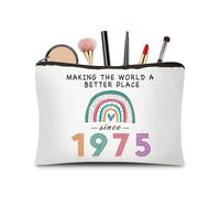CoCoCherry Regali per il 50° compleanno da donna, borsa per cosmetici, regalo divertente per il 50° compleanno per lei, idea per il 50° compleanno, 1975 Classico, 1975