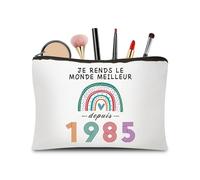 CoCoCherry Regalo di compleanno donna anni - Regalo di compleanno donna - Astuccio per trucco, regalo personalizzato per donna anni, 1985, 1985