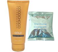 Cocochoco Professional Premium Gold Keratin Treatment (100 ml) e Clarifying shampoo (50 ml) - Trattamento per capelli alla cheratina e shampoo chiarificante