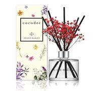 COCODOR Diffusore a Bastoncini con Vero Fiore Conservato/Amarena (Black Cherry) / 120ml / Diffusore per Ambiente, Profumatore Casa, Fragranza Ambiente, Regalo Donna