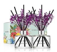 COCODOR Diffusore a Bastoncini con Vero Fiore Conservato/Lavanda (Garden Lavender) / 200ml, 2 packs/Diffusore per Ambiente, Profumatore Casa, Fragranza Ambiente, Regalo Donna