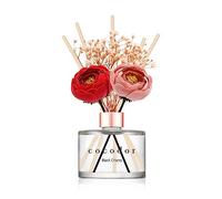 Cocodor - Diffusore a canna con fiori conservati con camelia, 200 ml, diffusore di olio e bastoncini per diffusore a canna, decorazione per la casa e l'ufficio