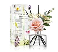 Cocod'or, diffusore per ambienti con bastoncini, profumazione alla rosa e gelsomino bianco, flacone da 125 ml/1 confezione, diffusore di oli essenziali e aromi, per camera da letto, bagno, decorazione