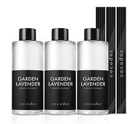 COCODOR Ricarica Diffusore Bastoncini/Lavanda (Garden Lavender) / 200ml, 3 Pezzi / 15 Bastoncini di Diffusore a Lamella/Diffusore per Ambiente, Profumatore Casa, Fragranza Ambiente, Regalo Donna