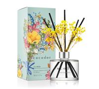 COCODOR - Set di diffusori di fiori a bastoncini, 189,9 g, profumo di eucalipto al limone, diffusore con bastoncini per la decorazione della mensola del bagno