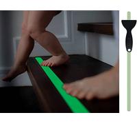 cocofy Fluorescente Anti Slip Strip Sticker Stairs, Nastro adesivo fotoluminescente, XXL (90x3 cm), per gradini di scale interne, Anti Slip Sticker - 18-Pack [2021 Launch]