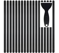 Cocofy Strisce Antiscivolo per Scale | Nastro Antiscivolo Nero Pretagliato, Strisce Antiscivolo XXL (75x3 cm) | Adesivi Antiscivolo per Interni - Confezione da 18