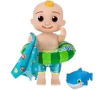 CoComelon - Bambola Splish Splash JJ - con squirter da bagno a forma di squalo e accessori per l'acqua - Giocattoli per bambini e bambini in età prescolare - Amazon Exclusive