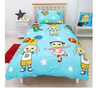 Cocomelon Set Copripiumino Singolo Amici 2-in-1 Design Bambini Rotante Letto