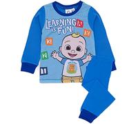 CoComelon Pigiama per Bambini | Ragazzi Ragazze T-Shirt Manica Lunga Blu Musicale con Pantaloni Blu Pjs | Regalo Loungewear per Lui