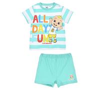 CoComelon Pigiama per Bambino, Maglietta e Pantaloncini Set 2 Pezzi per Bambino, Morbido Cotone, Taglia 12 Mesi, Verde