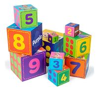 CoComelon Puzzle a Blochi Impilabili per Bambini dai 18 mesi in su | Il Puzzle Include 10 Blocchi Impilabili con Immagini e Numeri per Bambini