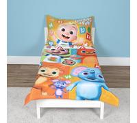 Cocomelon - Set di biancheria da letto "Learning is Fun", 4 pezzi, multicolore