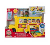 CoComelon Transforming School Time Bus - Luci e suoni - 3 canzoni preferite - 6 zone di gioco - Figure rimovibili JJ e Cody - Giocattoli per bambini e bambini in età prescolare