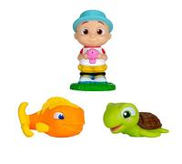 CoComelon WT80125 - Giocattoli per il bagno con spruzzino (Pesce, Tartaruga, JJ)