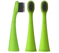 CoComelon x BURSTkids Testine di ricambio per spazzolino elettrico, piccole, morbide, setole carbone, compatibili con spazzolino da denti Sonic BURSTkids, più sano sorriso, 3 pezzi, verde