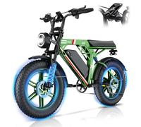 COCOMILA Bicicleta EléCtrica,1000 Motore potente,48V 17.5Ah Doppia Sospensione 50,8CM Pneumatica,Autonomia di 50KM,Adatta per Ebike per Adulti di Vicinità e Tuttoterreno,150KG con Una Carica Massim