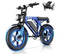COCOMILA Bicicleta EléCtrica,1000 Motore potente,48V 17.5Ah Doppia Sospensione 50,8CM Pneumatica,Autonomia di 50KM,Adatta per Ebike per Adulti di Vicinità e Tuttoterreno,150KG con Una Carica Massim
