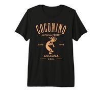 Coconino National Forest Arizona Kokopelli Design Invecchiato Maglietta Premium
