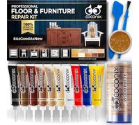 Coconix Kit di riparazione per pavimenti e mobili - Restauro del tavolo in legno, armadio, impiallacciature, porte e comodini - Guida super semplice per qualsiasi colore