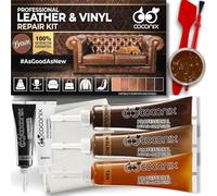 Coconix Kit di Riparazione per Pelle e Vinile - Marrone e Sfumature | Ripara Strappi, Fori, Graffi e scrostature su mobili, sedili Auto e Giacche | Facile da Applicare con Colori Personalizzabili