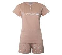 Coconuda Pigiama da Donna Corto Jersey 100% Cotone, Art. 2008 Cipria XL