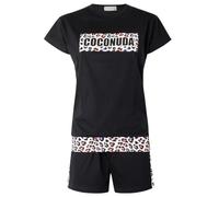 Coconuda Pigiama da Donna Corto Jersey 100% Cotone, Art. 2201 Nero XL