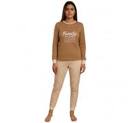 Coconuda Pigiama Donna in Caldo Cotone, Art. CNP142 Sabbia L