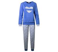 Coconuda Pigiama Donna Invernale 100% Cotone Interlock, Art. 124 Cobalto XL