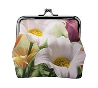 Coconut Beach Tramonto Amaca Stampato Moneta Borsa Per Le Donne Portafoglio Borsa In Pelle Pu Cambiamento Pouch Kiss-Lock Vintage Pouch, Fiori di bellezza, Taglia unica, Vintage