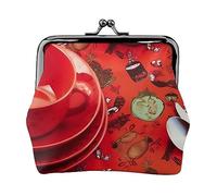 Coconut Beach Tramonto Amaca Stampato Moneta Borsa Per Le Donne Portafoglio Borsa In Pelle Pu Cambiamento Pouch Kiss-Lock Vintage Pouch, Stoviglie di Natale, Taglia unica, Vintage