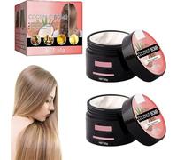 Coconut Bomb Nourishing Hair Mask - CoconutHair Mask - Silky Deep Conditioner - Coconut Oil Mask for Damaged Dry Hair Repair - 50g (2pcs)