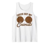 Coconut Bra - Reggiseno per Adulti Check out My Coconuts Shell Bra Girl Funny Canotta