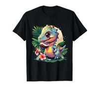 Coconut Dino Animal Art Floral Coconut T-Rex Frutta di cocco Maglietta