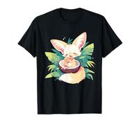 Coconut Fennec Fox Colorful Animal Art Nature Coconut Fruit Maglietta