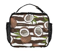 Coconut Summer Boys Mens Lunch Bag Water Resistant Ragazze Lunch Boxes Mantiene il cibo caldo Cooler Box per Picnic Escursionismo Campeggio