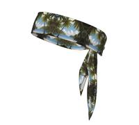 Coconut Trees by The Sea - Fascia per capelli sportiva unisex, adatta per viaggi all'aperto e vari sport.