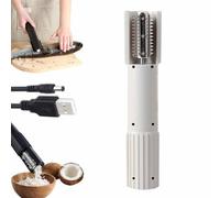 Coconuts Grater Electric,Portable Handheld Wireless Scraper & Shredder,Non-Slip Anti-Splash Rotating Kitchen Grater for Coconuts,Cheese,Chocolate & Fish Scales (Grey)