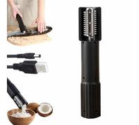 Coconuts Grater Electric,Portable Handheld Wireless Scraper & Shredder,Non-Slip Anti-Splash Rotating Kitchen Grater for Coconuts,Cheese,Chocolate & Fish Scales (Black)