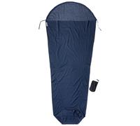 Cocoon - MummyLiner Egyptian Cotton - Sacco a pelo da viaggio 241 x 90/56 cm Blu/Nero