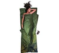 Sacco a pelo cocoon light rectangle in seta verde oliva