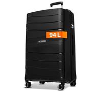 Cocoono Leon - Valigetta grande da 94 litri, con lucchetto TSA, valigia e trolley, valigetta da viaggio, custodia rigida, grande, trolley XL, valigetta da viaggio con ruote, grande, Nero , xl, Trolley