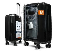 Cocoono Valigia a mano, adatta per Ryanair, con lucchetto TSA, valigia piccola, bagaglio a mano, piccola valigia, valigia e trolley, custodia rigida, bagaglio a mano Ryanair 55 x 40 x 20 cm, leggera