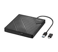 Cocopa Masterizzatore CD DVD Esterno USB 3.0 USB C, Lettore DVD Esterno Unità CD Esterna +/- RW Rom Dvd-R CD-RW Ultra Slim per Laptop PC Portatile Win 11/10/8/7/XP/Vista/Linux/Mac OS Apple