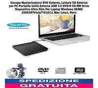 Cocopa Masterizzatore DVD Esterno, Lettore CD Esterno per PC Portatile Unità Est