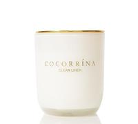 Cocorrína Candle Candela profumata in giara grande - Lino Pulito, durata di combustione fino a 22 ore, candela di soia naturale, candela regalo di Natale, 180g