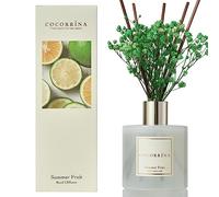 COCORRÍNA Diffusore Profumo Ambiente 200ml con 8 Bastoncini, Summer Fruit, Oli Essenziali Naturali per Un Profumo Lungo e Rinfrescante, Fragranza per Casa, Soggiorno, Bagno e Decorazione