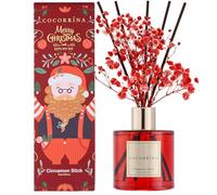 Cocorrína Diffusore Profumo Ambiente - 200ml Diffusore profumato di Cinnamon Stick con 8 Bastoncini Diffusore di olio Essenziale di Fragranza per la casa per la Decorazione della Mensola del Bagno