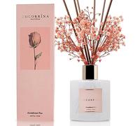 COCORRÍNA Diffusore Profumo Ambiente - 200ml Diffusore profumato di Sandalo Rosa con Bastoncini Diffusore di Olio Essenziale di fragranza per la casa per la Decorazione della mensola del Bagno